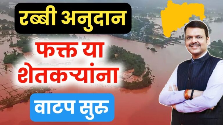 अतिवृष्टीग्रस्त शेतकऱ्यांना रब्बी अनुदानाचे वितरण सुरू, खात्यात हेक्टरी १०,००० रुपये जमा.